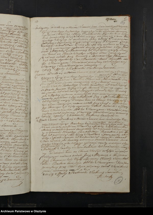 image.from.unit.number "Akta Urodzenia, Zeyscia y Małżeństw Gminy Janowskiey Powiatu Przasnyskiego Gubernij Płockiey 1839"
