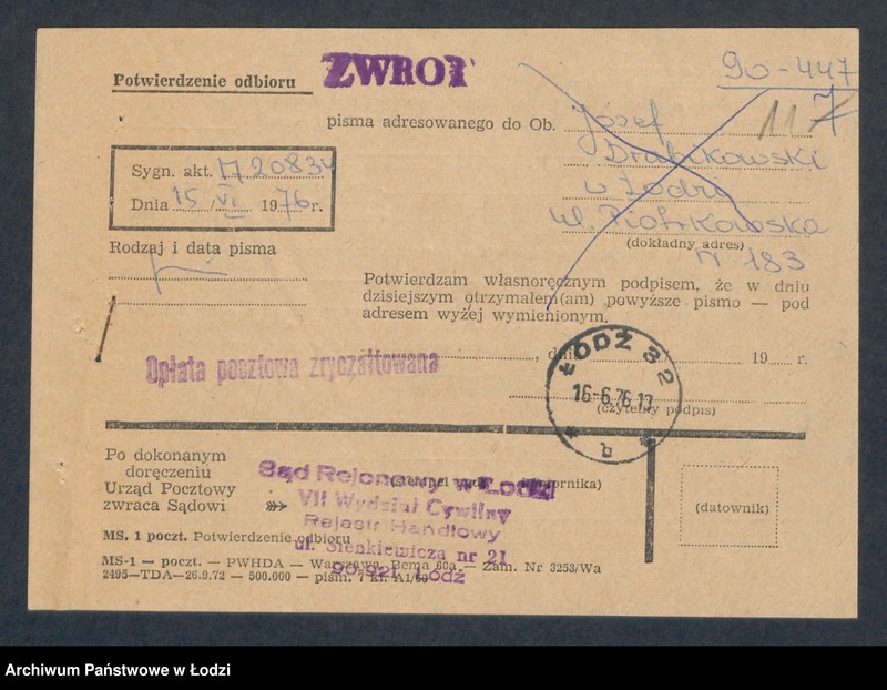 Obraz 13 z jednostki "Spółka Handlowa „Dostawa” – Drobikowski, Sroczyński i Lenczewski"