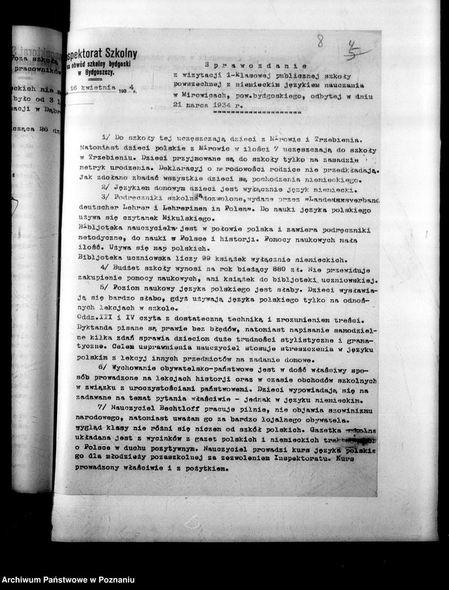 Obraz 12 z jednostki "Sprawozdania z wizytacji publicznych szkół powszechnych z niemieckim językiem nauczania"