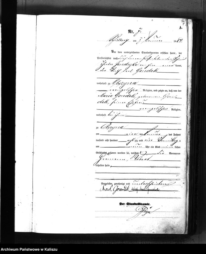 Obraz 10 z jednostki "[Księga urodzeń]"