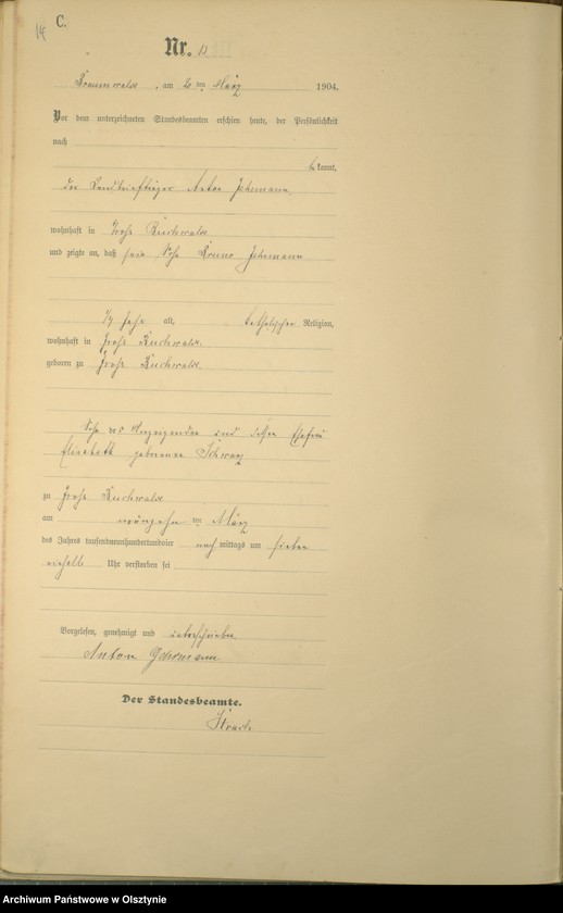 image.from.unit.number "Sterbe-Haupt-Register Nr 1 - 52"