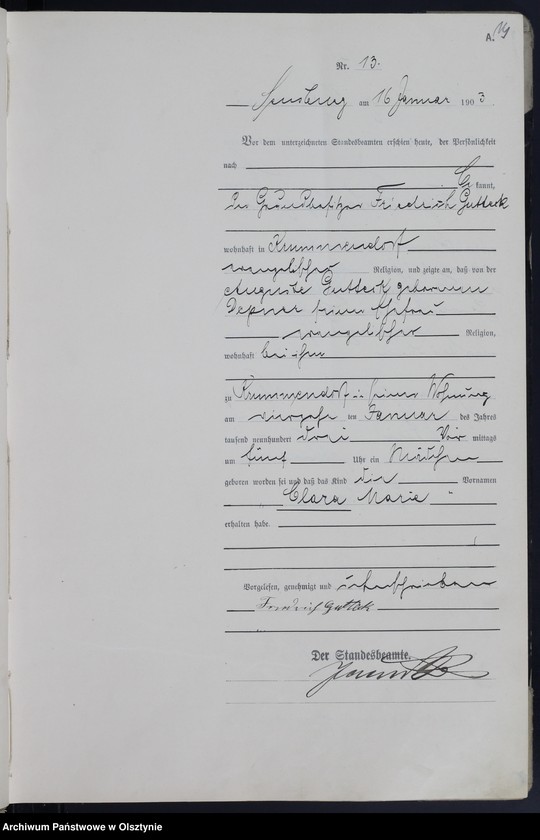 image.from.unit.number "Geburts-Haupt-Register Nr 1 - 318"