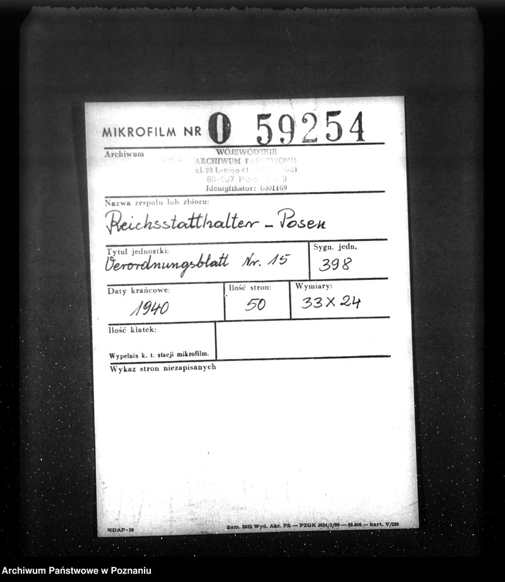 Obraz 2 z jednostki "Verordnungsblatt Nr. 15"