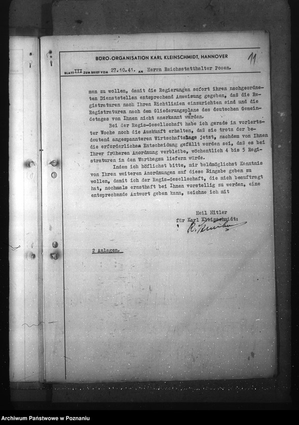 Obraz 15 z jednostki "Aufbau der Registraturen bei den Amtskommissaren"