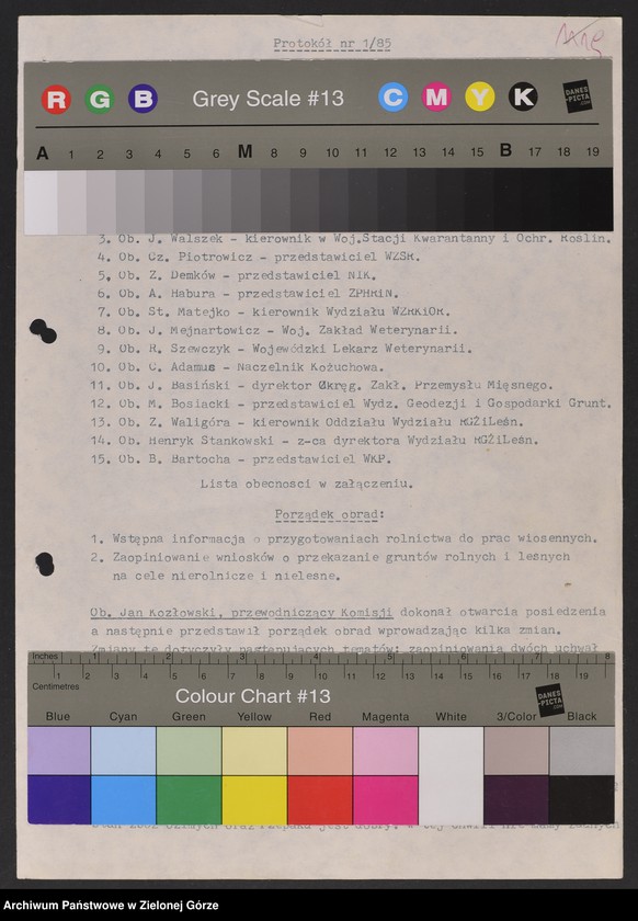 Obraz 3 z jednostki "Protokóły z posiedzeń Komisji Rolnictwa, Gospodarki Żywnościowej i Leśnictwa Wojewódzkiej Rady Narodowej w Zielonej Górze; Nr 1 - 8"