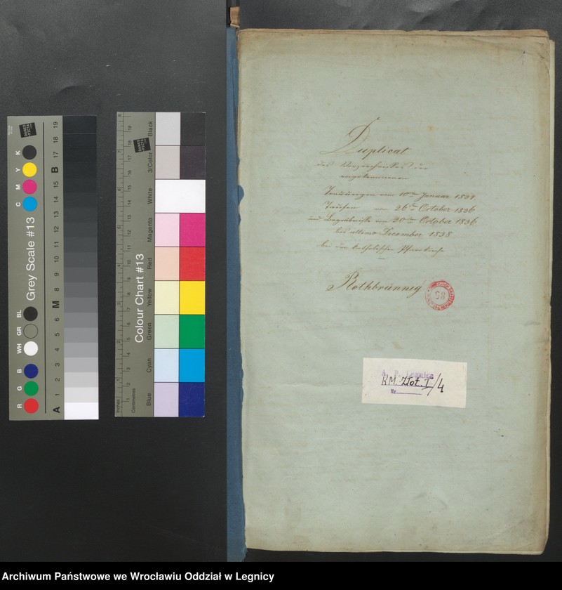 image.from.unit.number "Duplicate des Registers über die vorgekommenen Trauungen, Geburten und Begrabnisse"