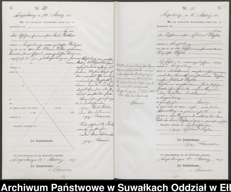 image.from.unit.number "Sterbe-Neben-Register des Preussischen Standes-Amtes der Stadt Angerburg Kreis Angerburg"