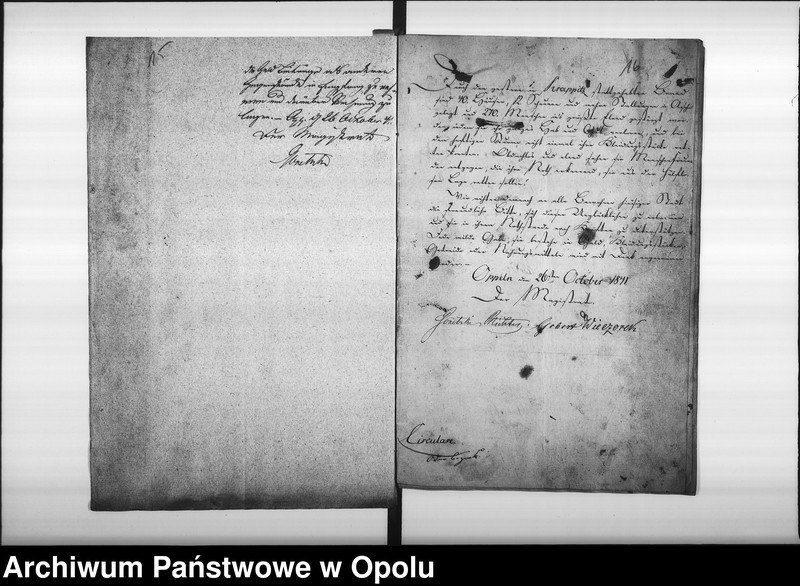 Obraz 16 z jednostki "Acta des Magistrats zu Oppeln betreffend die Sammlung milder Beiträge 1841-1845"