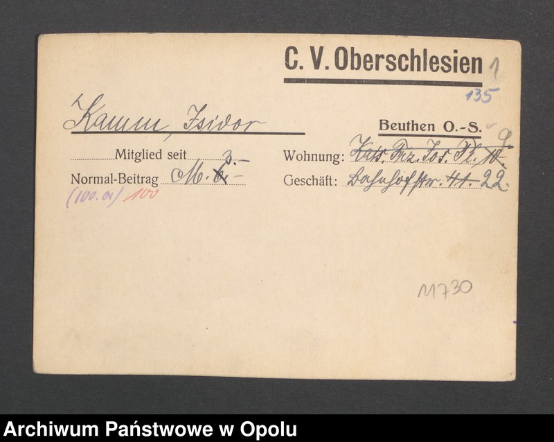 Obraz 3 z jednostki "[Kamm Isidor, Beuthen]"