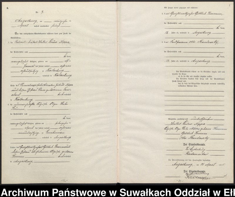 image.from.unit.number "Heirats-Neben-Register des Preussischen Standes-Amtes Angerburg Kreis Angerburg"