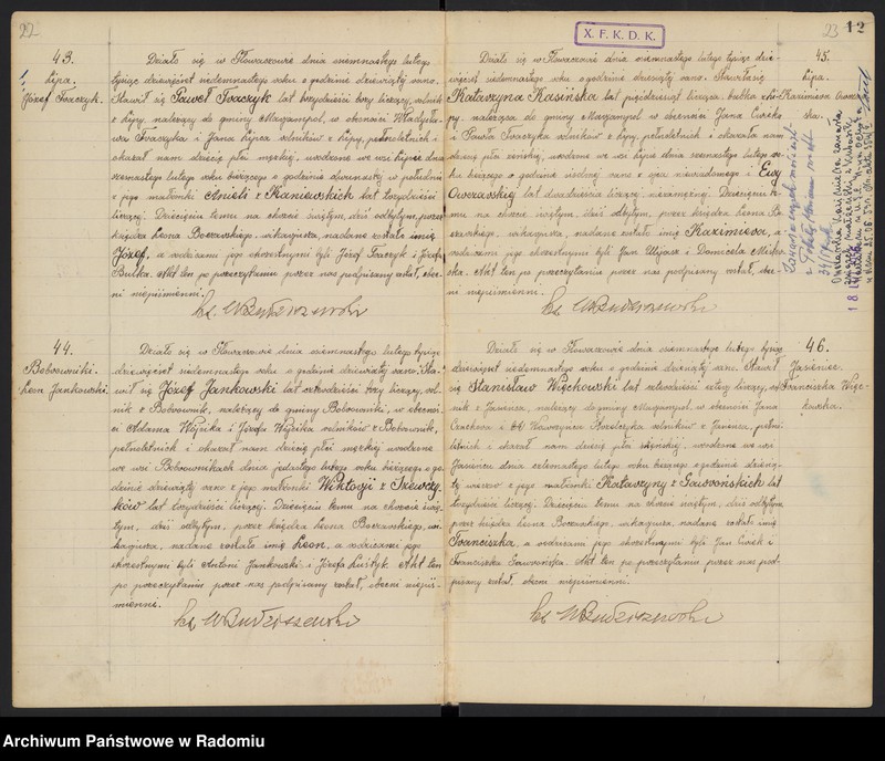 image.from.unit.number "Urząd Stanu Cywilnego w Głowaczowie Akta urodzeń, małżeństw, zgonów 1917 rok"