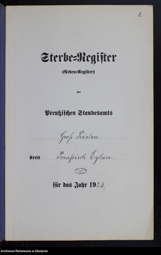image.from.unit.number "Sterbe-Neben-Register Nr 1 - 23 [ Księga zgonów - wtóropis ]"
