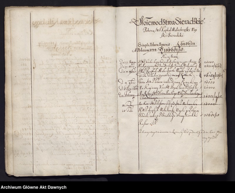 image.from.unit.number "Rejestr różnych dochodów Rzeczypospolitej uchwalonych na sejmie 1654 r."