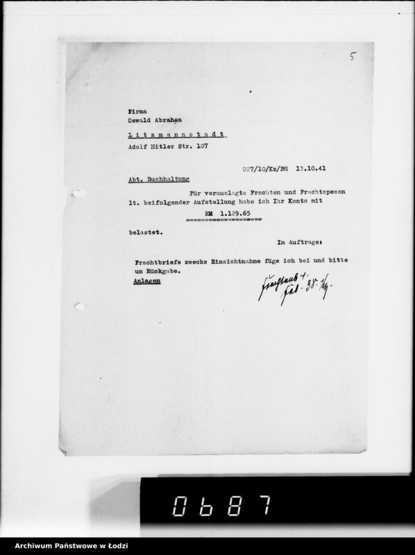 Obraz 9 z jednostki "Frachten Belastungen"