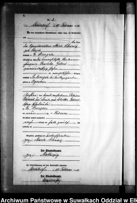 image.from.unit.number "Sterbe-Neben-Register des Preussischen Standes-Amtes Gr. Strengeln Kreis Angerburg"