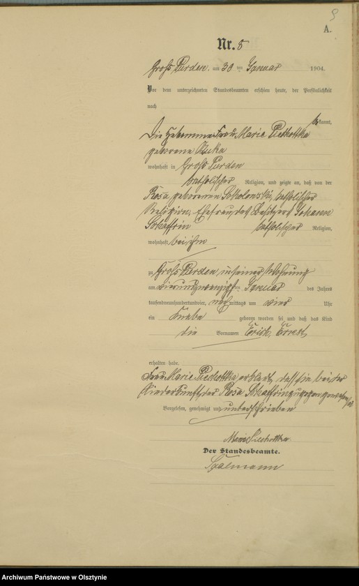 image.from.unit.number "Geburts-Haupt-Register Nr 1 - 65"