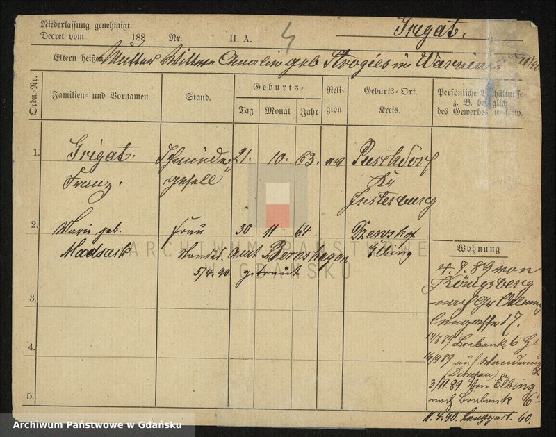 image.from.unit.number "Karty meldunkowe: Griga - Griss"