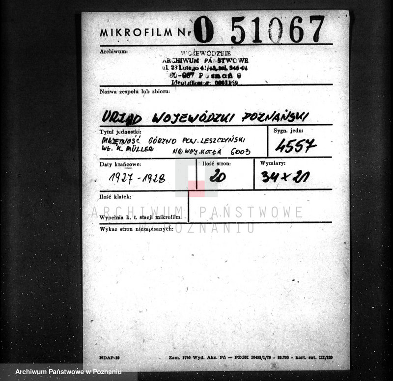 Obraz 2 z jednostki "Majętność Górzno, pow. leszczyński, własność K. Mueller nr woj. kotła 6003"