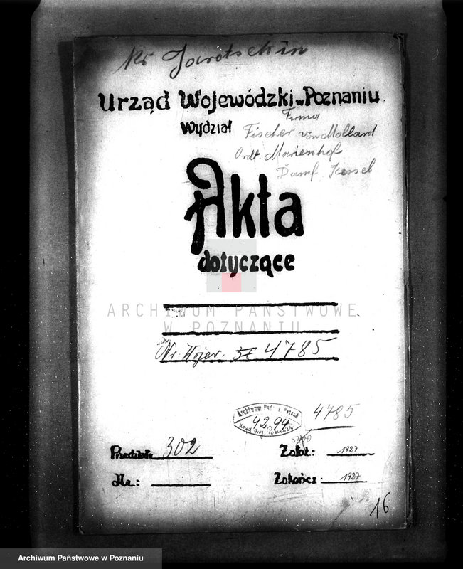 Obraz 4 z jednostki "Gorzelnia w Noskowie pow. jarociński /Fischer von Mollard/ nr woj. kotła 4785"