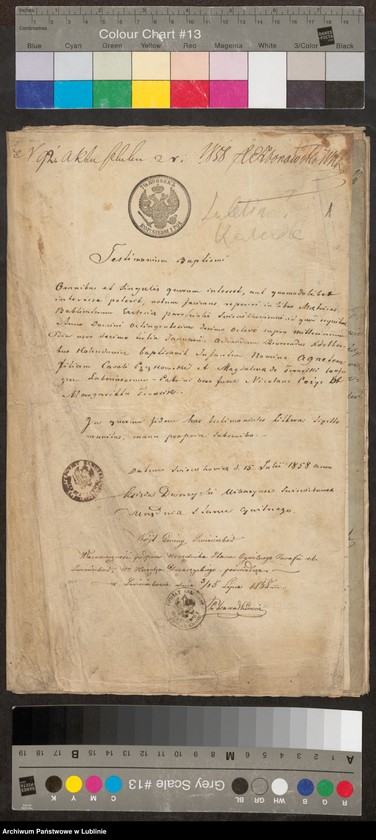 image.from.unit.number "Alegaty do księgi urodzeń, małżeństw i zgonów z 1849 r."