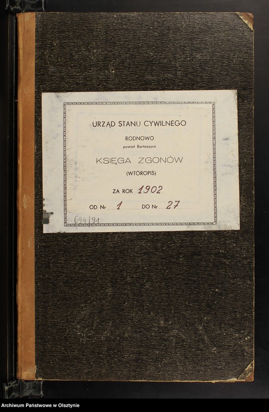 image.from.unit.number "Sterbe-Neben-Register Nr 1 - 27"