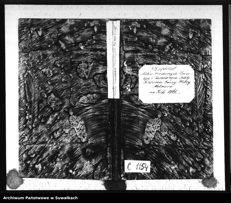 image.from.unit.number "Duplikat Aktów Urodzonych , Zmarłych i Zaślubionych Sekty Filiponów Gminy Hołny Wolmera na rok 1861"