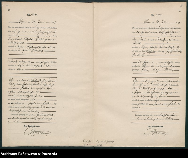 Obraz 6 z jednostki "Księga miejscowa zgonów tom II [Rejestr główny zgonów]"