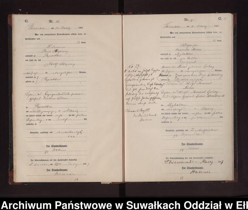 image.from.unit.number "Sterbe-Neben-Register des Preussischen Standes-Amtes Rydzewen Kreis Loetzen"