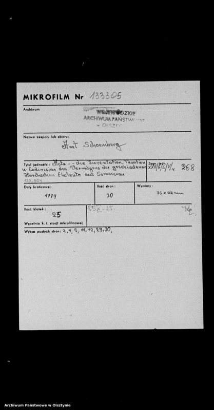 image.from.unit.number "Acta die Ainventation, Taxation und Exdivision des Vermögens der geschiedenen Horchschen Eheleute aus Sommerau"