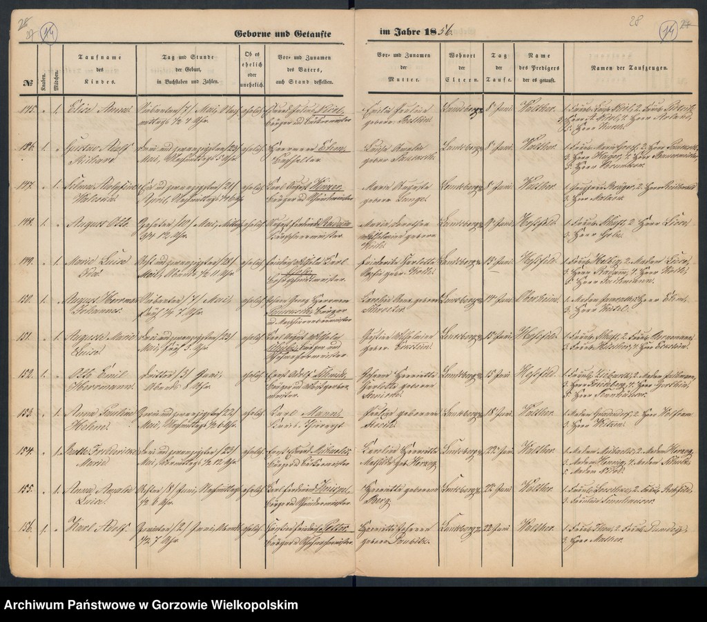 image.from.unit.number "Duplikate der St. Marienkirche Landsberg an der Warthe (Zawiera też księgę zgonów Concordienkirche z 1856 r. oraz dwa zapisy dotyczące małżeństw w 1857 r. w kościele Mariackim)"
