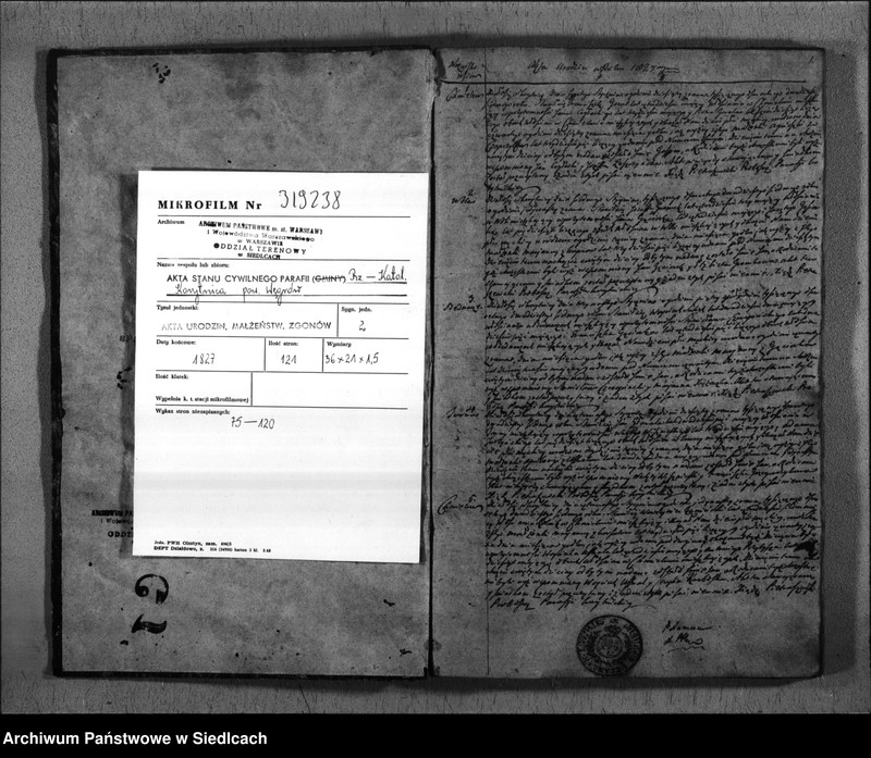 Obraz 3 z jednostki "Akta urodzin, małżeństw, zgonów"