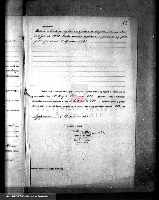 Obraz 20 z jednostki "Fabryka mebli własność Herzberg - Bydgoszcz - Okole nr woj. kotła 126"