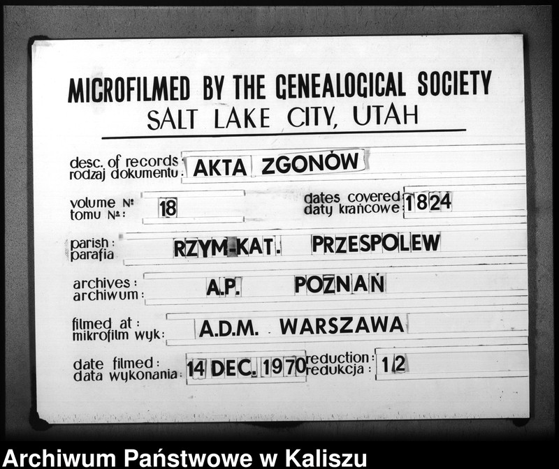 Obraz 1 z jednostki "Akta zejścia"