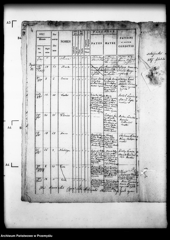 Obraz 8 z jednostki "[Kopie ksiąg metrykalnych parafii Grab z filiami Ożenna, Wyszowatka (dekanat Dukla)]"