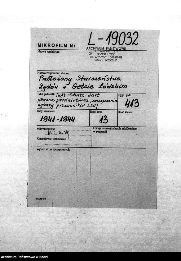 Obraz 2 z jednostki "Luft-Schutz-Wart [Obrona przeciwlotnicza, zarządzenia, wykazy pracowników]"