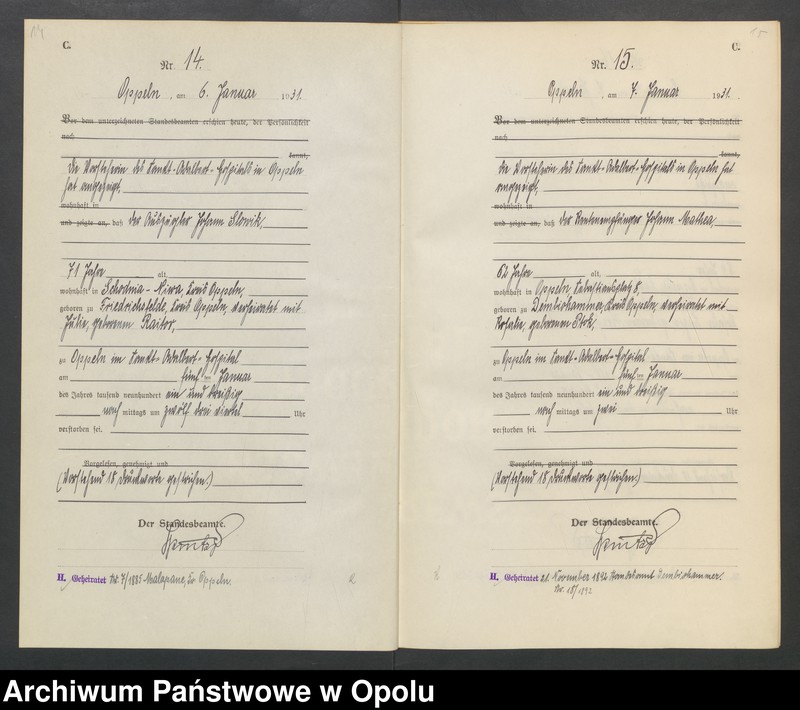 Obraz 11 z jednostki "[Rejestr zgonów] 1931 Tom I Nr 1-467"