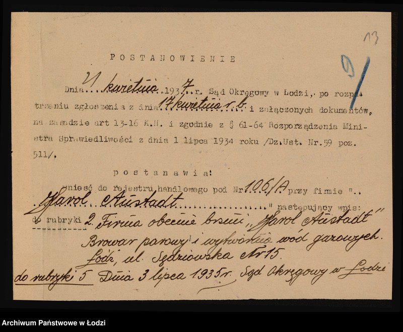 Obraz 15 z jednostki "Karl Anstadt- piwowar"