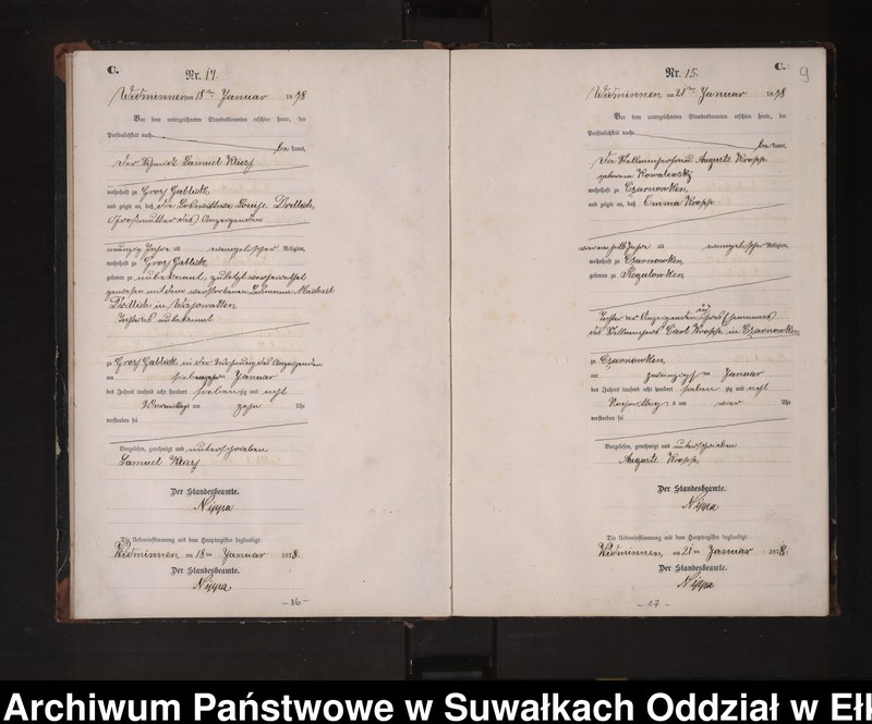 image.from.unit.number "Sterbe-Neben-Register des Preussischen Standes-Amtes Widminnen Kreis Loetzen [Tom I Nr 1-174]"