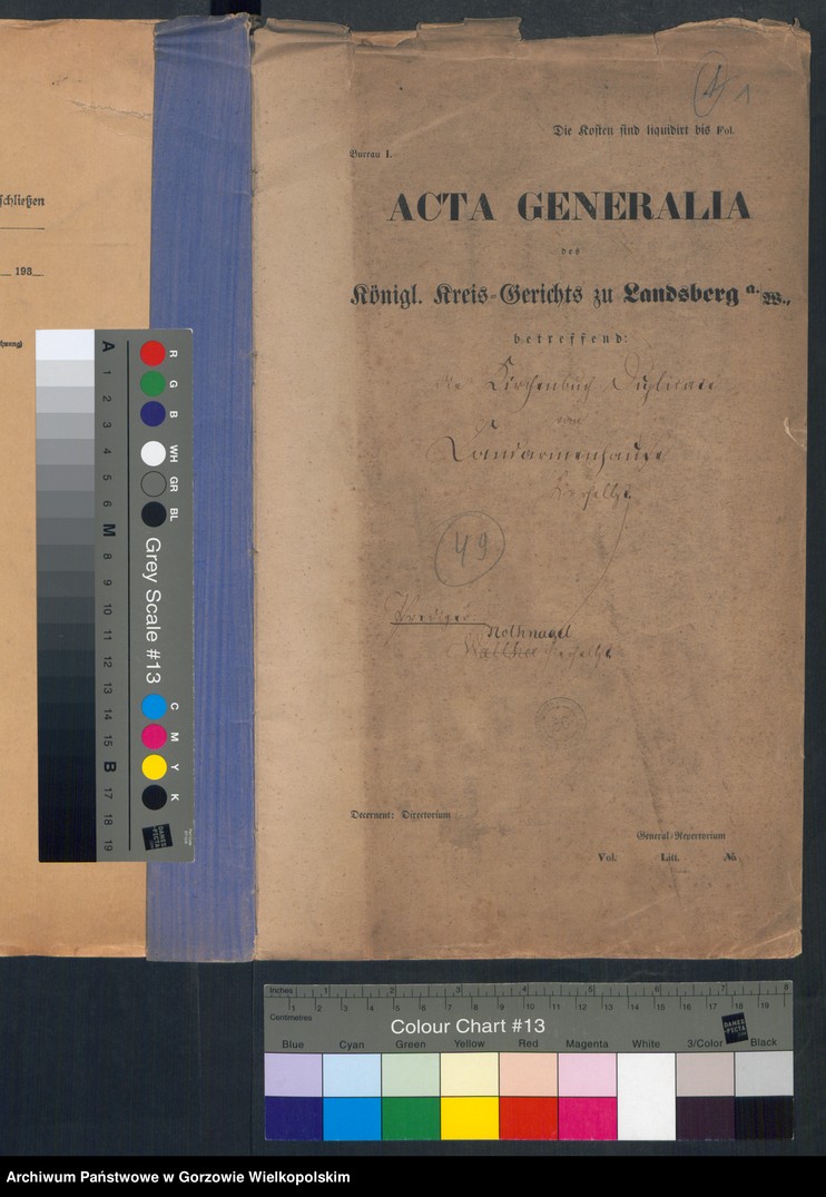 image.from.unit.number "Duplikate des Kirchenbuches vom Landarmenhaus zu Landsberg an der Warthe"