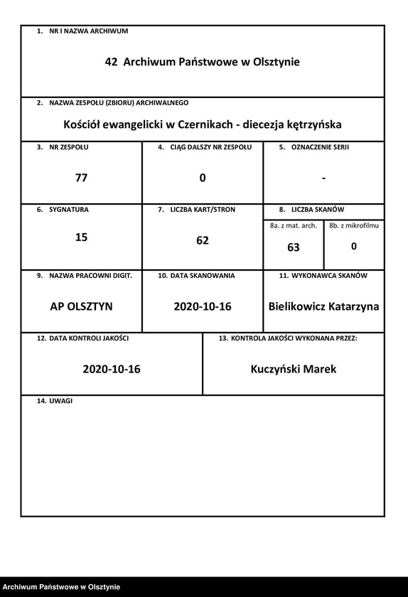 image.from.unit.number "Verordnungs Buch des Kirchspiels Schwarzstein"