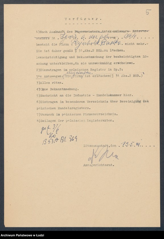 Obraz 7 z jednostki "Rajnhold Radke- mechaniczna tkalnia zrobkowa w Zgierzu"