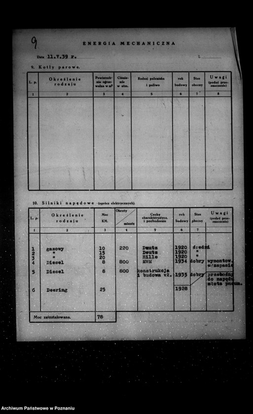 Obraz 13 z jednostki "Kwestionariusz Odlewni żelaza i warsztatów mechanicznych Zb. Broekere Poznań-Antoninek"