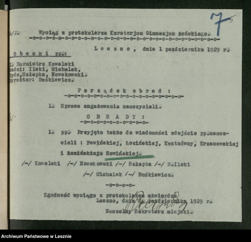 Obraz 7 z jednostki "[Sowińska Helena - akta osobowe]"