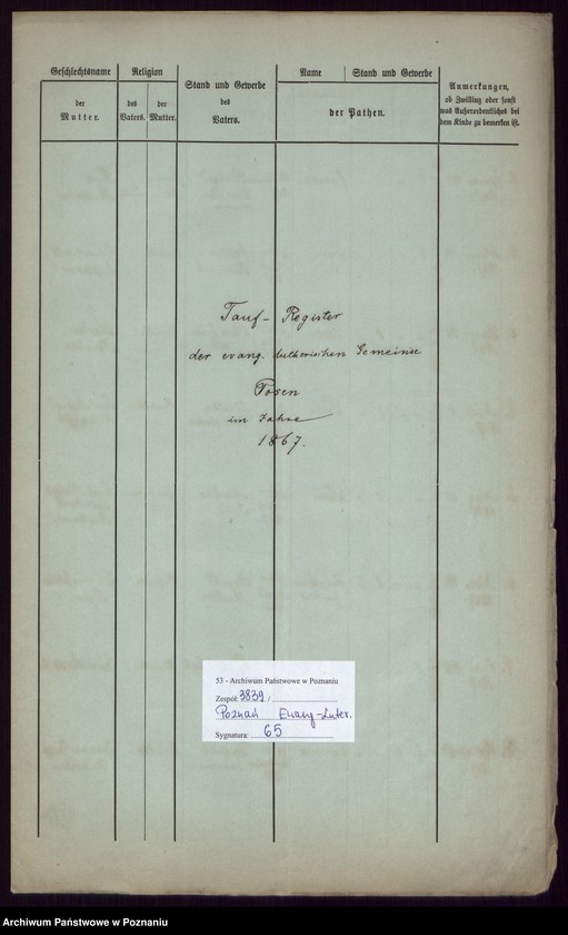 Obraz 2 z jednostki "Taufregister"