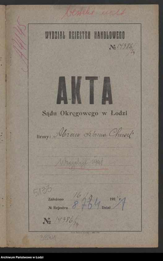 Obraz 2 z jednostki "Abram Szlama Chuset – sprzedaż resztek łokciowych"