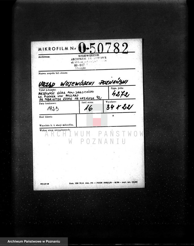 Obraz 2 z jednostki "Majętność Góra pow. jarociński, własność Fischer von Mollard nr fabr. kotła 20006 nr woj. kotła 92"