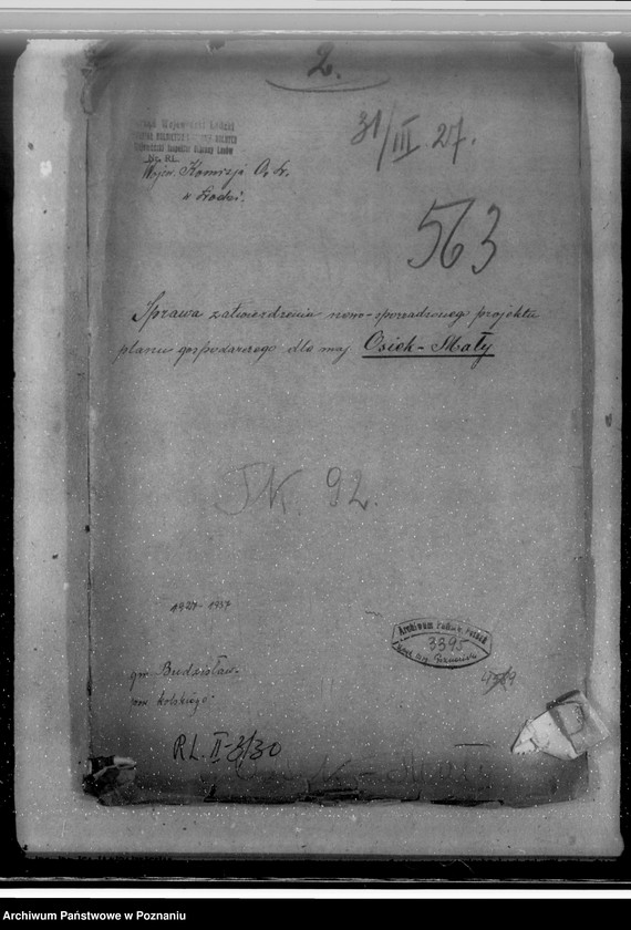 Obraz 4 z jednostki "Zatwierdzenie nowo sporządzonego projektu planu gospodarstwa dla majątku Osiek-Mały powiat kolski gmina Budzisław"