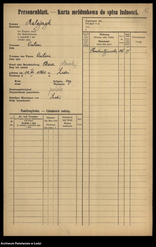 image.from.unit.number "[Spis ludności Łodzi] Ratajczyk-Ratke"