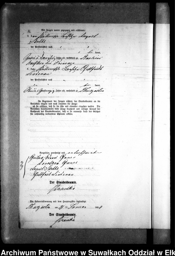 image.from.unit.number "Heiraths-Neben-Register des Preussischen Standes-Amtes Prinowen Kreis Angerburg"