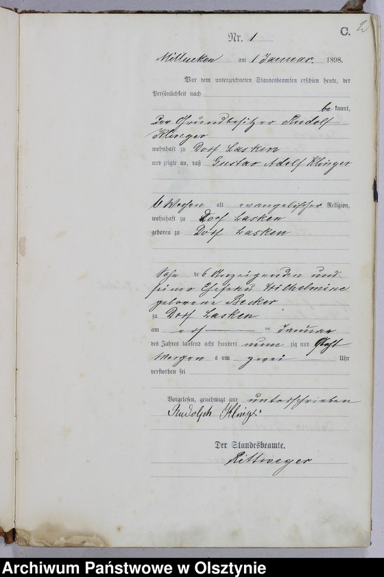 image.from.unit.number "Sterbe-Haupt-Register Nr 1 - 77 i 1 - 76"